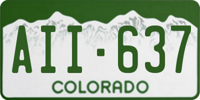 CO license plate AII637