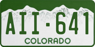 CO license plate AII641