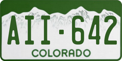 CO license plate AII642