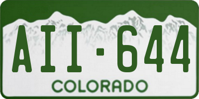 CO license plate AII644