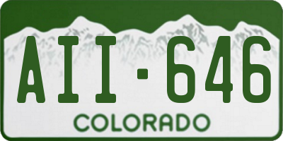 CO license plate AII646