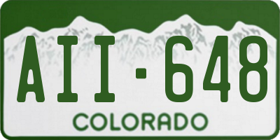 CO license plate AII648