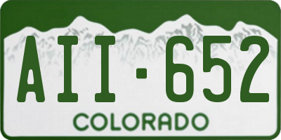 CO license plate AII652