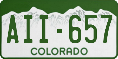 CO license plate AII657