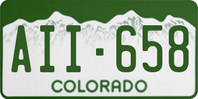 CO license plate AII658