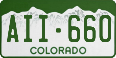 CO license plate AII660