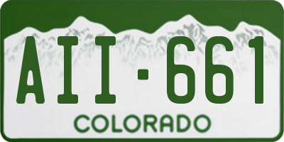 CO license plate AII661