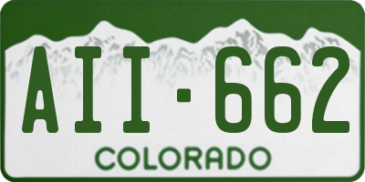 CO license plate AII662