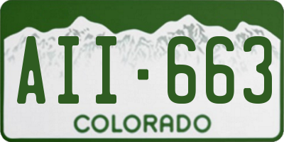 CO license plate AII663