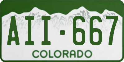CO license plate AII667