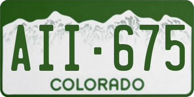 CO license plate AII675