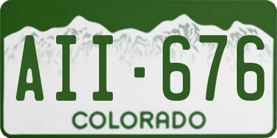 CO license plate AII676