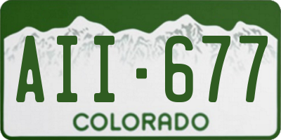 CO license plate AII677