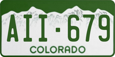 CO license plate AII679