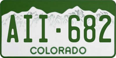 CO license plate AII682