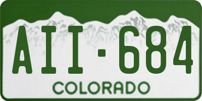 CO license plate AII684