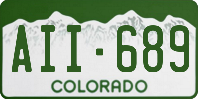 CO license plate AII689