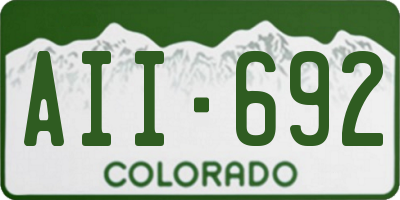 CO license plate AII692