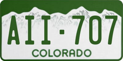 CO license plate AII707