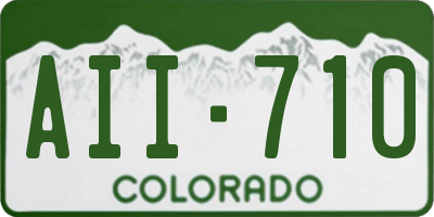 CO license plate AII710