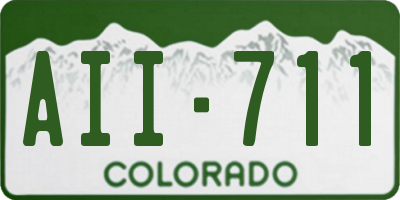CO license plate AII711