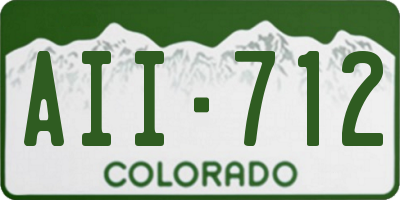 CO license plate AII712
