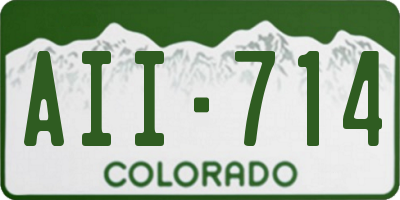 CO license plate AII714