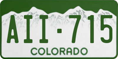 CO license plate AII715