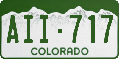 CO license plate AII717