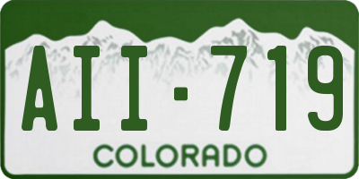 CO license plate AII719