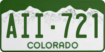 CO license plate AII721