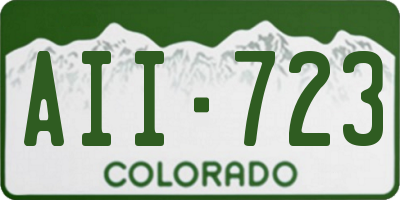 CO license plate AII723