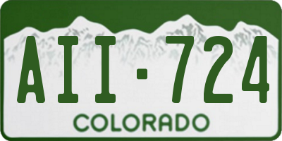 CO license plate AII724