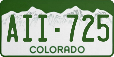 CO license plate AII725