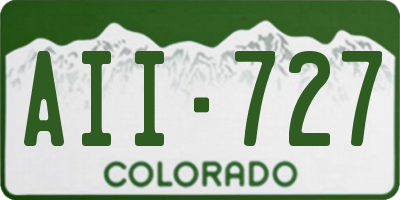 CO license plate AII727