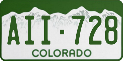 CO license plate AII728