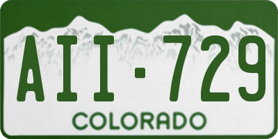 CO license plate AII729