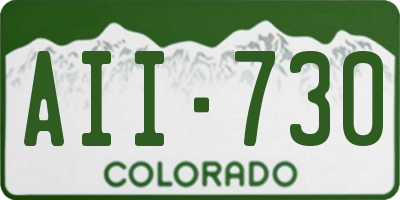 CO license plate AII730