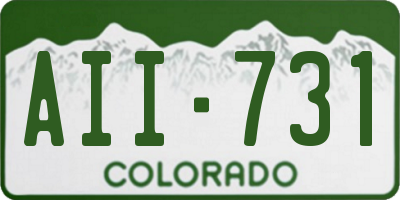 CO license plate AII731