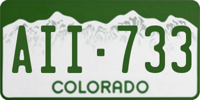 CO license plate AII733