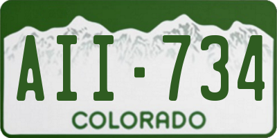 CO license plate AII734