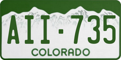 CO license plate AII735
