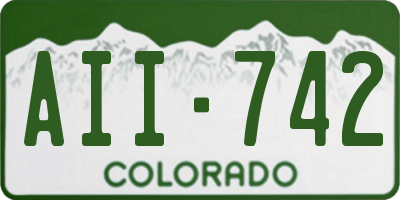 CO license plate AII742
