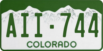 CO license plate AII744
