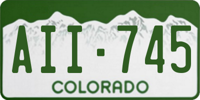 CO license plate AII745