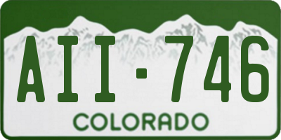 CO license plate AII746