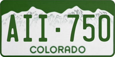CO license plate AII750