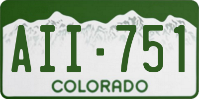 CO license plate AII751