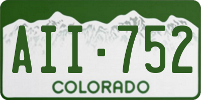 CO license plate AII752