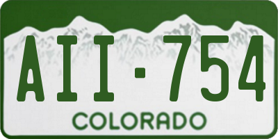 CO license plate AII754